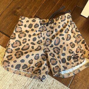 COPY - Seasta Surf Leopard Print boys board shorts